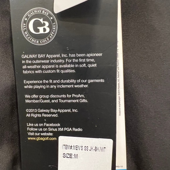 NWT Galway Bay Polartec Power Dry 1/2 Zip Golf Shirt Black White Size Medium - Picture 10 of 15